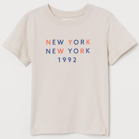 Boys Beige Graphic T-Shirts